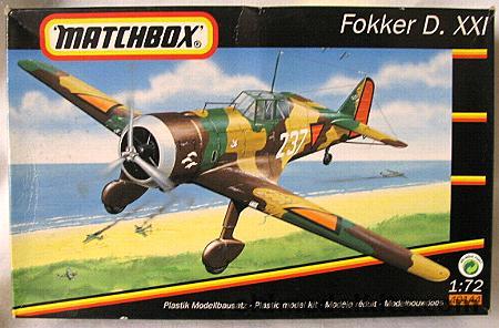 Matchbox 1/72 Fokker D-XXI - Dutch Air Force Ockenburg Oct. 5 1940, 40144 plastic model kit